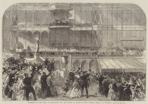 Mottagning av hertigen av Edinburgh och prinsen av Wales på Crystal Palace på lördagen sist